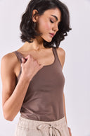 Kadın Marci Slim Fit Atlet - Vizon