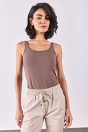 Kadın Marci Slim Fit Atlet - Vizon