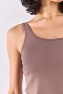 Kadın Marci Slim Fit Atlet - Vizon