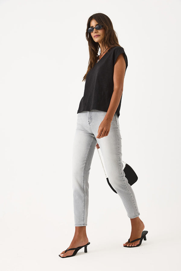 Maria Grey Slim Mom Jean Pantolon - GREY