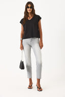 Kadın Maria Grey Slim Mom Jean Pantolon - Grey