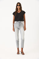 Kadın Maria Grey Slim Mom Jean Pantolon - Grey