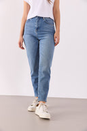 Kadın Maria Med Blue Slim Mom Jean Pantolon - Med Blue