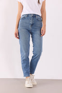 Kadın Maria Med Blue Slim Mom Jean Pantolon - Med Blue