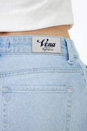 Kadın Maria Sky Blue Slim Mom Jean Pantolon - Sky Blue
