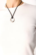 4lü Siyah Fildişi Kadın Maria Uzun Kollu Crop Tişört