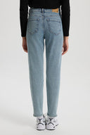Kadın Maria Vintage Med Blue Slim Mom Jean Pantolon - Vintage Med Blue