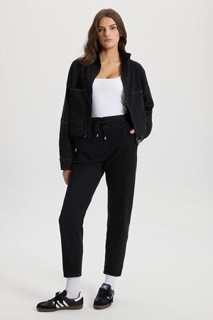 Kadın Marla Black Yüksek Bel Slouchy Jogger Pantolon - Black