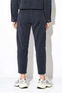 Marla Çizgili Yüksek Bel Slouchy Jogger Pantolon-Indigo