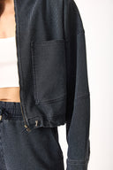 Kadın Marla İndigo Çizgili Oversize Jean Ceket - Indigo Çizgili