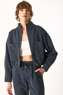 Kadın Marla İndigo Çizgili Oversize Jean Ceket - Indigo Çizgili