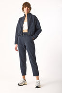 Kadın Marla İndigo Çizgili Yüksek Bel Slouchy Jogger Pantolon - Indigo Çizgili