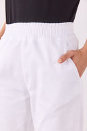 Kadın Marla Renkli Yüksek Bel Slouchy Jogger Pantolon - Beyaz
