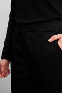 Kadın Marla Renkli Yüksek Bel Slouchy Pantolon - Siyah