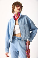 Kadın Marla Sky Blue Oversize Jean Ceket - Sky Blue