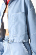 Kadın Marla Sky Blue Oversize Jean Ceket - Sky Blue