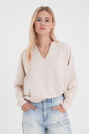 Kadın Marlin Sweatshirt - Taş