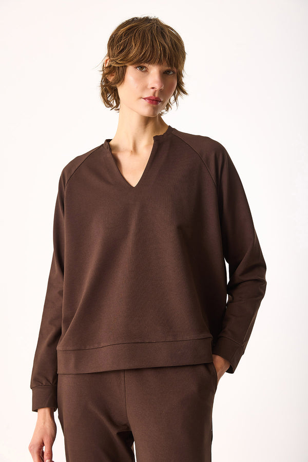 Marlin Sweatshirt-KAHVERENGİ