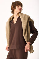 Kadın Marlin Sweatshirt - Kahverengi