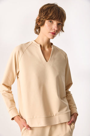 Kadın Marlin Sweatshirt - Taş