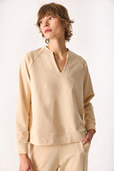 Kadın Marlin Sweatshirt - Taş