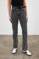 Kadın Marrakesh Black Straight Fit Jean Pantolon - Black
