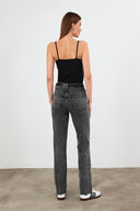 Kadın Marrakesh Black Straight Fit Jean Pantolon - Black