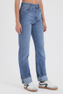 Kadın Marrakesh Dark Blue Straight Fit Jean Pantolon - Dark Blue
