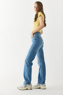 Kadın Marrakesh Dark Blue Yüksek Bel Straight Fit Jean Pantolon - Dark Blue