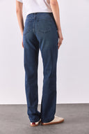 Kadın Marrakesh Premium Blue Black Yüksek Bel Straight Fit Jean Pantolon - Blue Black