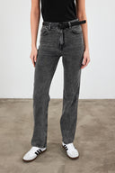 Kadın Marrakesh Vintage Black Straight Fit Jean Pantolon - Vintage Black