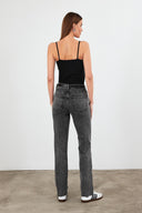 Kadın Marrakesh Vintage Black Straight Fit Jean Pantolon - Vintage Black