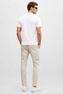 Martin Slim Fit Polo Yakalı Pike Tişört %100 Pamuk-Beyaz