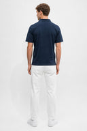 Martin Slim Fit Polo Yakalı Pike Tişört %100 Pamuk-Lacivert