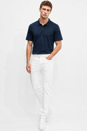 Martin Slim Fit Polo Yakalı Pike Tişört %100 Pamuk-Lacivert