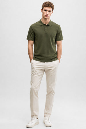 Martin Slim Fit Polo Yakalı Pike Tişört-Haki