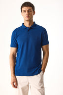 Erkek Martin Slim Fit Polo Yakalı Pike Tişört - Lacivert