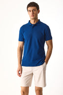Erkek Martin Slim Fit Polo Yakalı Pike Tişört - Lacivert