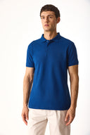 Erkek Martin Slim Fit Polo Yakalı Pike Tişört - Lacivert