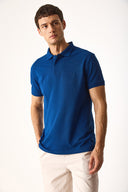 Erkek Martin Slim Fit Polo Yakalı Pike Tişört - Lacivert