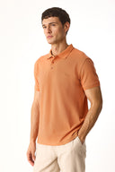 Erkek Martin Slim Fit Polo Yakalı Pike Tişört - Şeftali