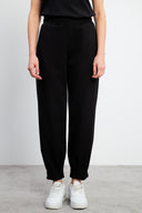 Kadın Mary Regular Fit Paçası Detaylı Yumuşak Dokulu Jogging Pantolon (CUPRO) - Siyah