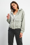 Kadın Meggy Kapüşonlu Rüzgarlık Ceket - Ada Çayı