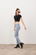 Kadın Mila Blue Grey Boyfriend Jean Pantolon - Blue Grey