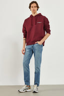 Erkek Mindset Baskılı Sweatshirt - Bordo