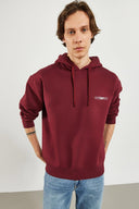 Erkek Mindset Baskılı Sweatshirt - Bordo