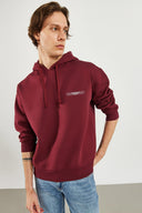 Erkek Mindset Baskılı Sweatshirt - Bordo