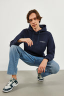 Erkek Mindset Baskılı Sweatshirt - Lacivert