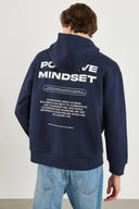 Erkek Mindset Baskılı Sweatshirt - Lacivert