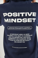 Erkek Mindset Baskılı Sweatshirt - Lacivert